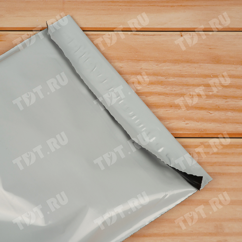 Курьер-пакет белый без печати, без кармана, 340*460+40 мм, 50 мкм, 1 шт.