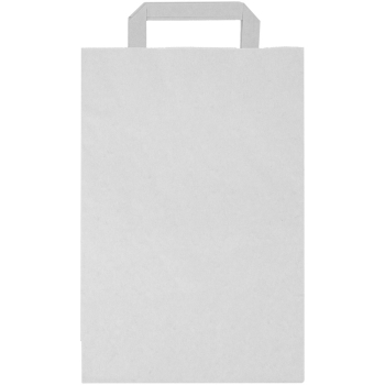 Белый пакет с плоской ручкой, 70 г/м², 22*9*33 см Белый пакет с плоской ручкой, 70 г/м², 22*9*33 см