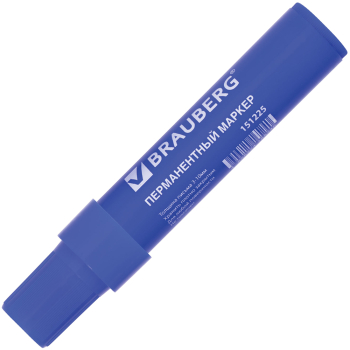 Маркер перманентный BRAUBERG «JUMBO», синий, 3-10 мм