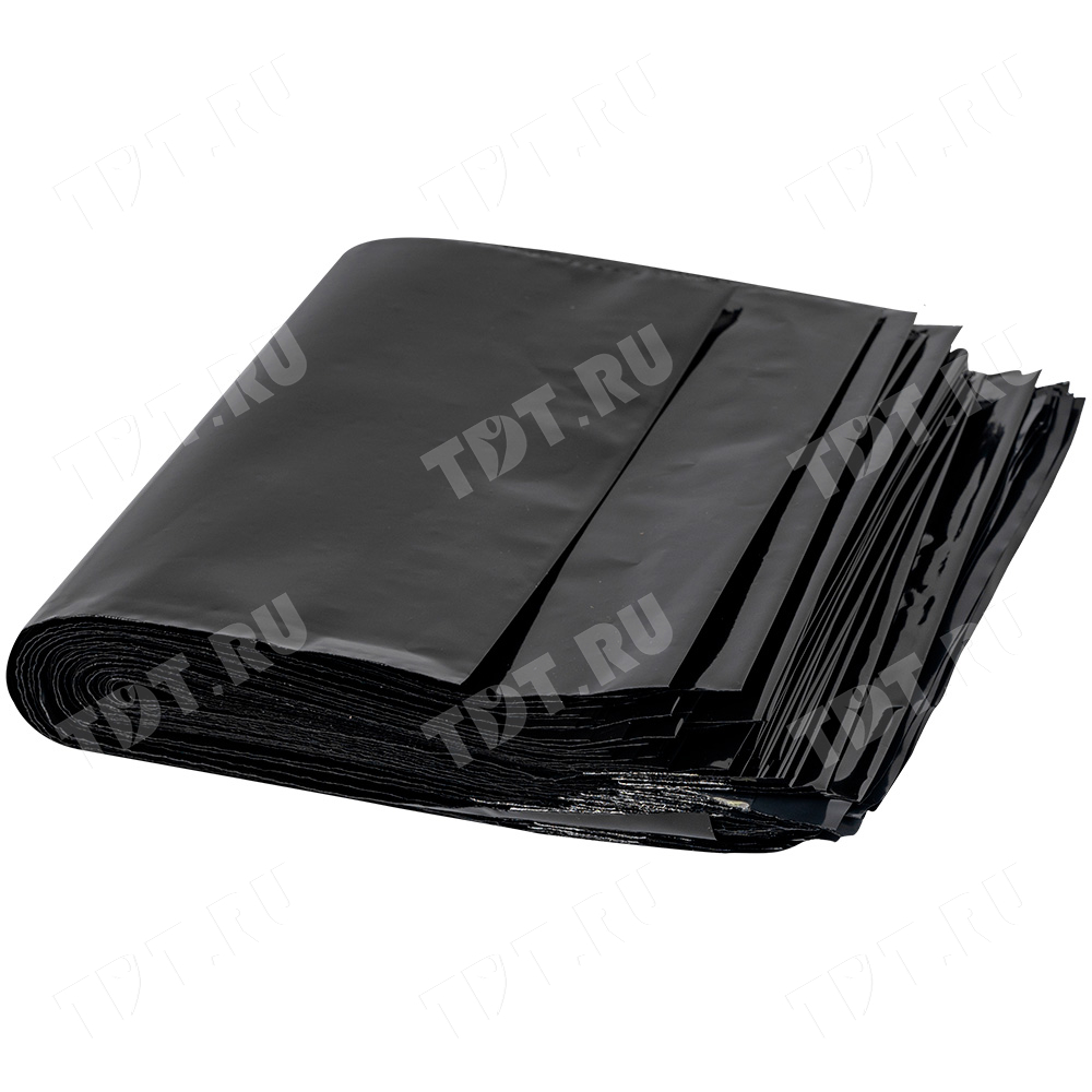 Курьер-пакет чёрный, без кармана, 190*240+40 мм, 50 мкм, 100 шт.