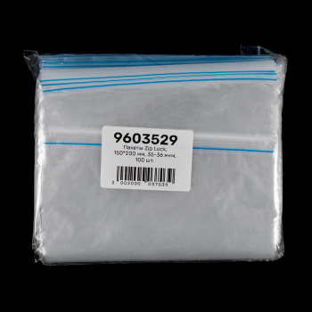 Пакет Zip Lock, прозрачный, 150*200 мм, 35-36 мкм, 100 шт.