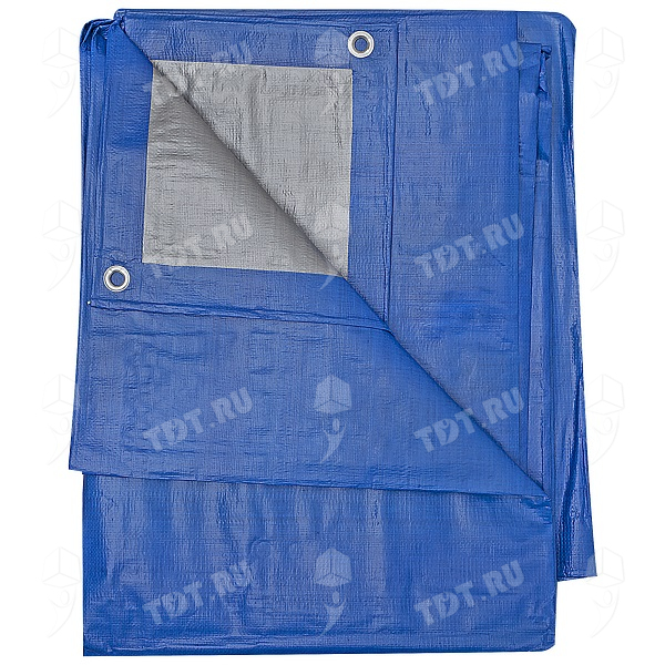 Защитный тент «Тарпаулин®» с люверсами синий, 3*6 м, 180 г/м²