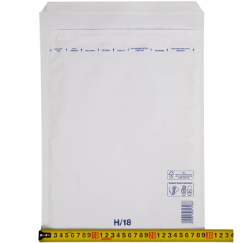 Белый крафт пакет с прослойкой, 29*37 см, H-18 (H/5)