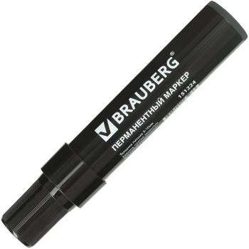 Маркер перманентный BRAUBERG «JUMBO», черный, 3-10 мм