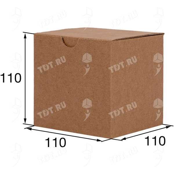 Самосборный короб №236, ласточкин хвост, 110*110*110 мм