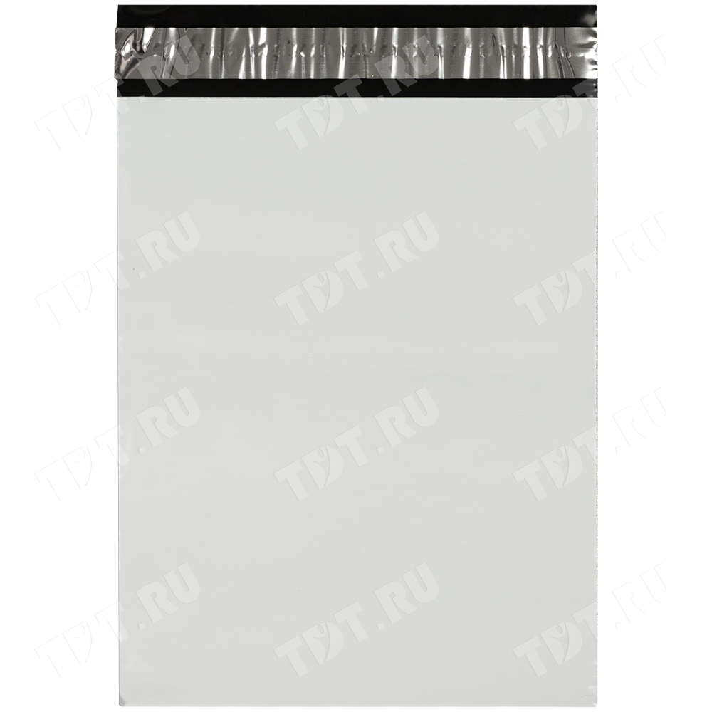 Курьер-пакет белый без печати, без кармана, 240*320+40 мм, 50 мкм, 50 шт.