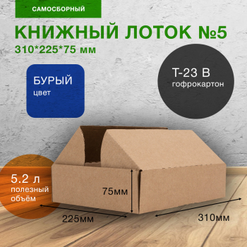 Книжный лоток №5, 310*225*75 мм, Т-23 В