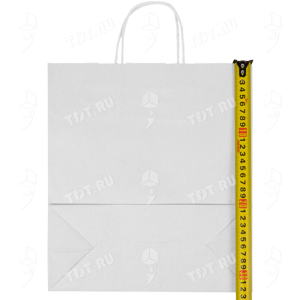Белый пакет с крученой ручкой, 80 г/м², 29*12*32 см