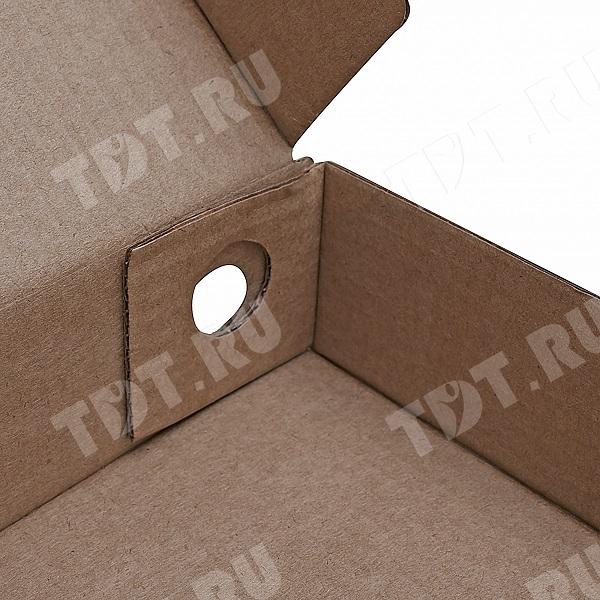 Бурая коробка для пиццы, 460*460*50 мм