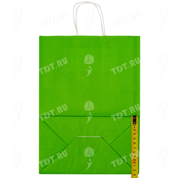 Крафт пакет с крученой ручкой «Травяной», 80 г/м², 25*11*32 см