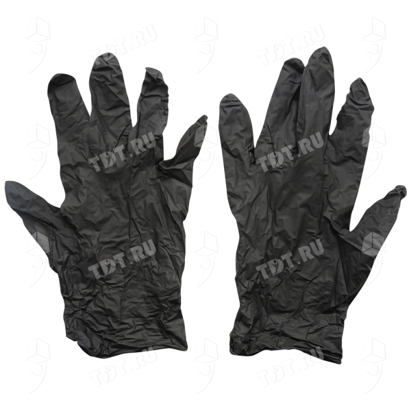Перчатки нитриловые Aviora, черные, размер M, 100 шт./уп.